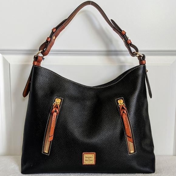 Dooney & Bourke Handbags - Dooney & Bourke Cooper Hobo Pebble Leather Black